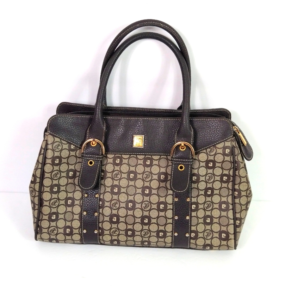 Pierre Cardin brown and tan leather handbags